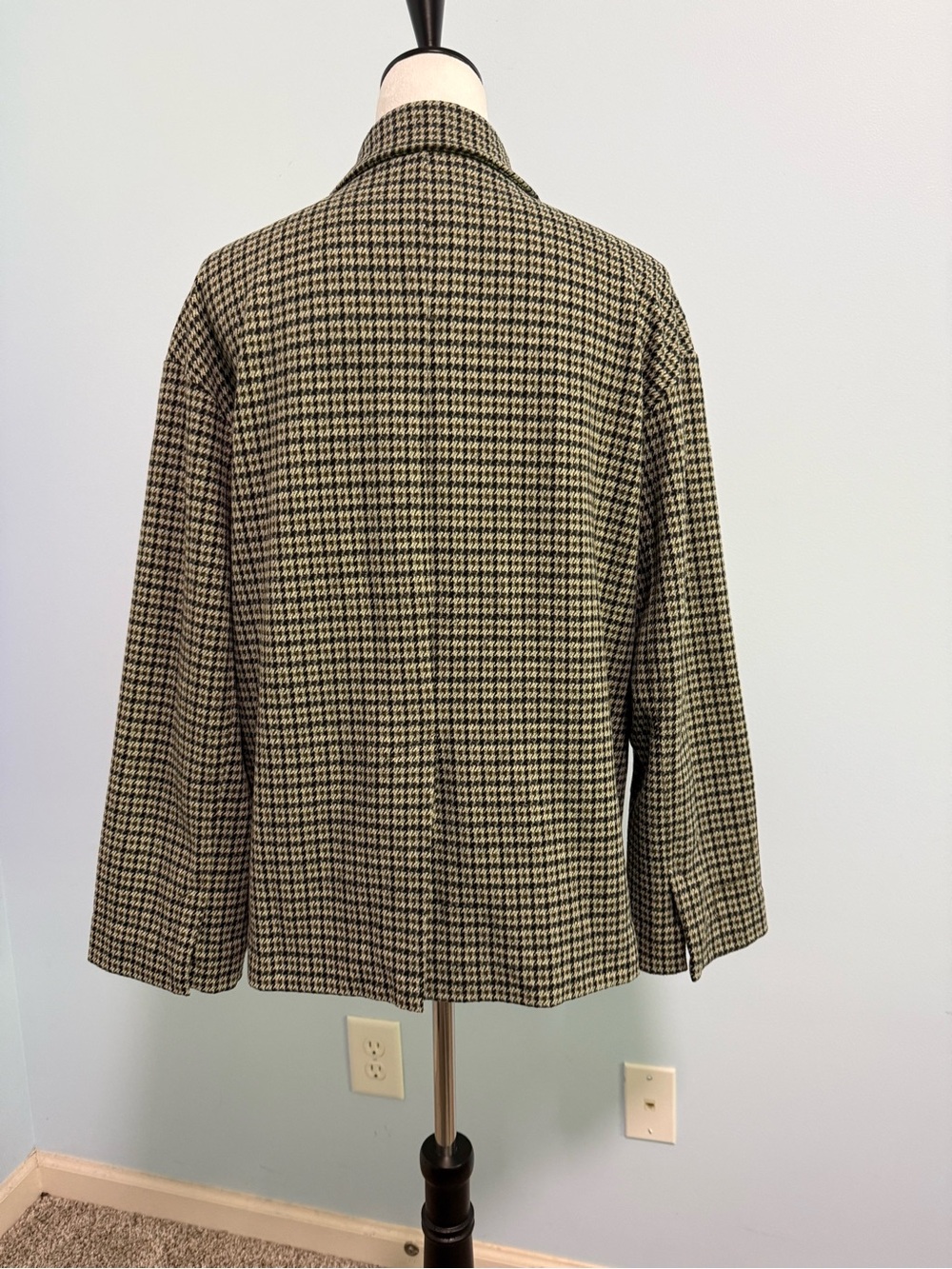 Madewell Larsen Houndstooth Blazer Size M Oversized Plaid Academia - Picture 5 of 10